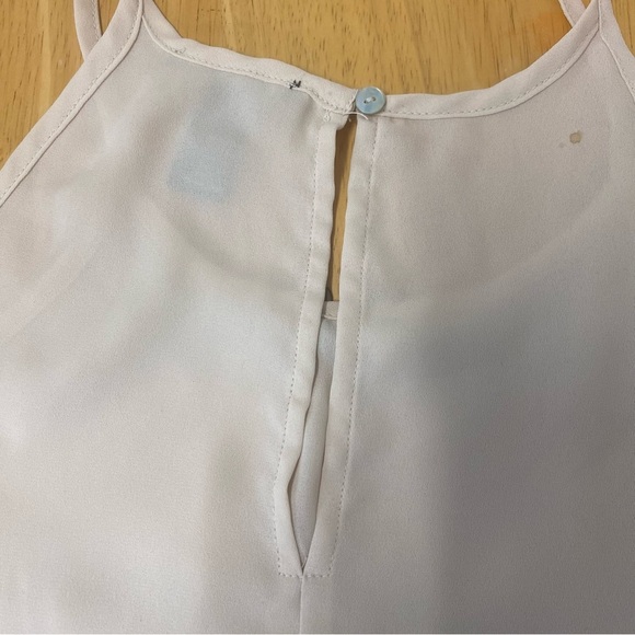 Tank Top Ivory with Black Lace Flowy Top Size Small Forever 21 - Picture 8 of 9